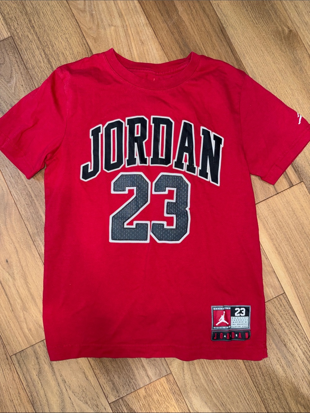 Jordan Kids Red '23' Logo Tee